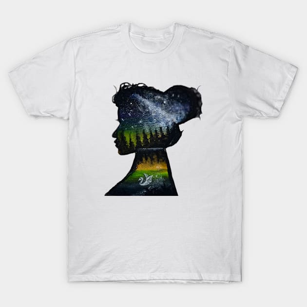 girl silhouette T-Shirt by asciadesigns